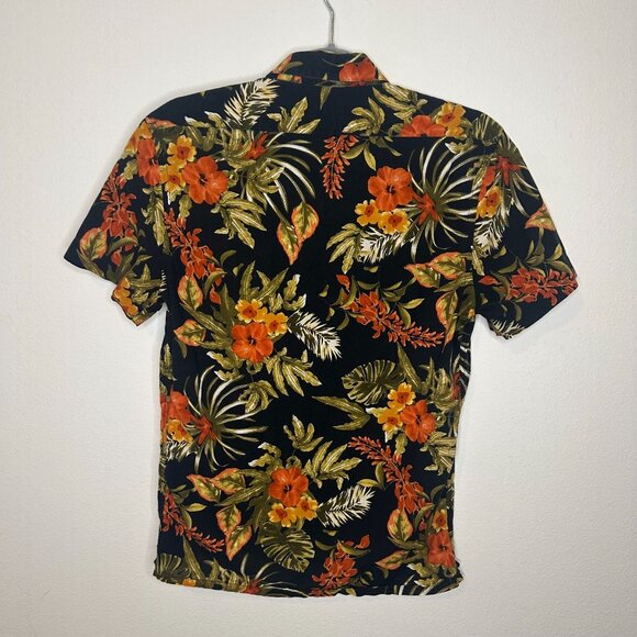 Zara Man Hawaiian Floral Print Button Up S Slim Fit Casual Summer Short Sleeve C - Picture 4 of 4